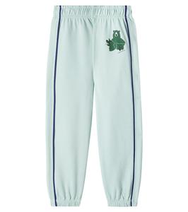 Спортивные брюки из хлопкового джерси с принтом Mini Rodini, синий