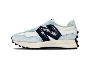 New Balance NB 327 амортизирующие, дышащие и с широким покрытием низкие повседневные городские кроссовки для поездок на работу unisex blue