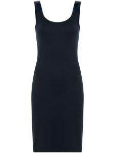 Helmut Lang платье мини в рубчик, синий