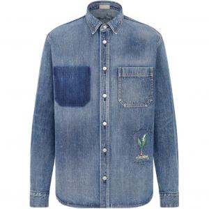 Джинсовая куртка мужская синяя Dior, синий