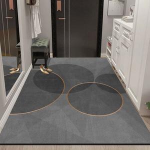 Budis Ковер 90х120 см для прихожей/ванной, впитывающий, нескользящий, с узором "золотой компас" [Non-Slip Tech Fabric]