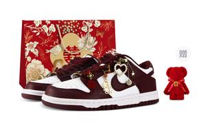 Износостойкие и легкие низкие кроссовки Dunk Unisex Burgundy Nike, бордовый