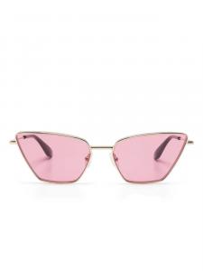 Alexander McQueen Eyewear солнцезащитные очки в оправе 'кошачий глаз', золотой