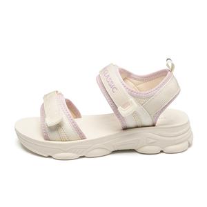 Пляжные сандалии женские фиолетово-черно-белые ZHR, бежево-фиолетовые