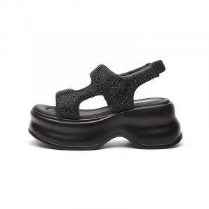 DAPHNE Женские сандалии на одной застежке черные, цвет Black