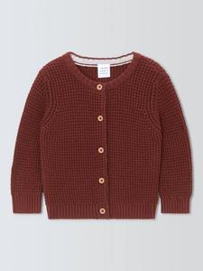 Детский кардиган с вышивкой Little One John Lewis, Burgundy