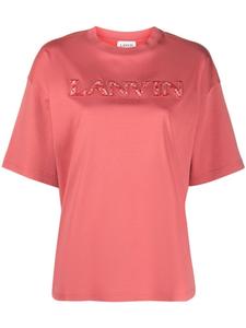 Lanvin футболка с логотипом, оранжевый