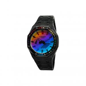 Ретрофит серия электронный механизм браслет из нержавеющей стали мужские часы разноцветный циферблат CASIO