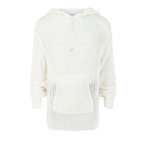 Вязаная толстовка с приспущенными рукавами Ferragamo, белый