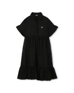 Детское платье с короткими рукавами DKNY, черный