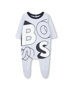 Детская пижама голубого цвета из хлопка BOSS Kidswear