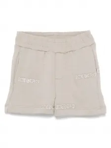Спортивные шорты с вышитым логотипом Iceberg Kids, серый