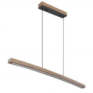 Подвесной светильник LED DORO LED-модуль 1 шт., теплый белый свет, сенсорное включение/выключение, для обеденного или конференц-стола Globo Lighting, графит