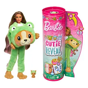 Детская кукла Barbie Cutie Reveal Series Dog Frog Costume Doll, розовый