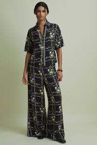 Широкие брюки с высокой посадкой Florere, черный