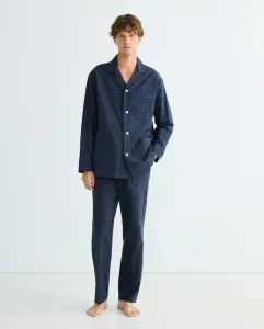 Мужская пижама из вельвета в клетку Emidio Tucci, темно-синий