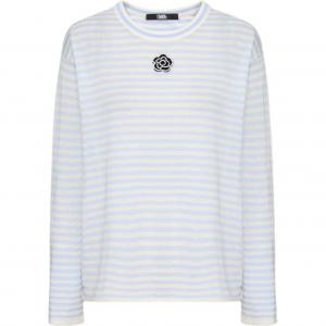 Женская футболка KARL LAGERFELD SS26 с приспущенными плечами Karl Lagerfeld / Karl Lagerfeld Jeans, синий