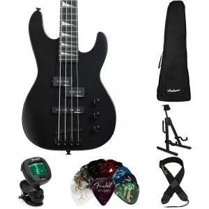 Бас-гитара Jackson JS Series Concert Bass Minion JS1X, комплект Essential Bundle - сатиновый черный