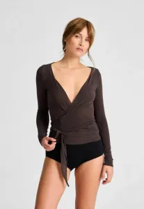 Топ с длинными рукавами и запахом от anne Gai+Lisva, Mulch