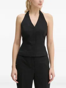 CorymbiaBBBelia топ с халтер-халтером и декором Bruuns Bazaar, черный