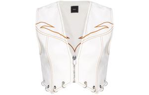 PINKO Драпированный джинсовый жилет, White