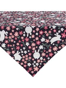 Erwin Müller Хлопковая скатерть черного и розового цвета