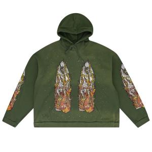 Толстовка Who Decides War Flame Glass Hooded Sweatshirt, Green