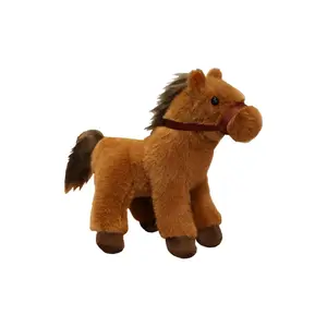 Очаровательные и игривые маленькие плюшевые куклы жеребят высота 24см Dolls and bears dance, коричневый