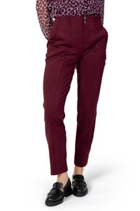 Брюки женские Street One с высокой талией со стрелками, бордовый