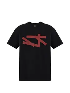 Футболка с графическим принтом и круглым вырезом 44 Label Group, черный