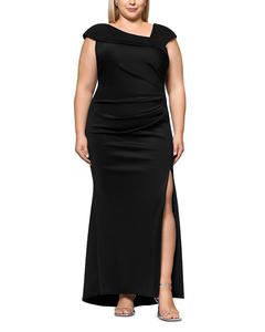 Плиссированное платье для подводного плавания Xscape, черный