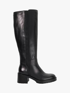 Кожаные ботинки Taisy до колена на блочном каблуке Dune London, Black