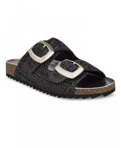 Женские повседневные сандалии без шнуровки с круглым носком Tenly Nine West, черный