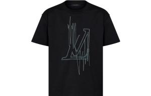 Новые квартальные продукты LV T-shirt Men Louis Vuitton, черный