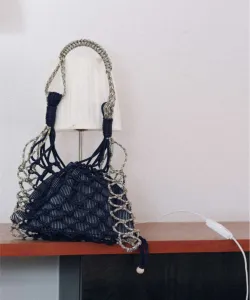 Сумка-шоппер из макраме с чехлом Tricot, цвет 39Navy