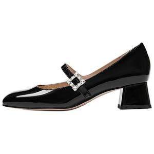 Туфли Мэри Джейн на массивном каблуке с кубиками сахара, наполненными спиртом, высота 4 см, женские Staccato, Black