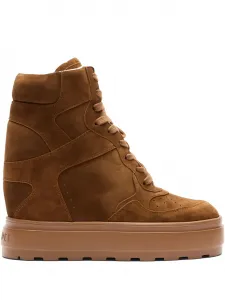 Кроссовки на танкетке Casadei, коричневый