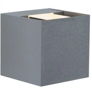 Наружный настенный светильник LED Outdoor 230V Cybo LED 2x3,5W 230V IP65 квадратный 80x80 мм, серый алюминий 1 шт. Теплый белый, наружный светильник 230V Cybo LED 2x3,5W 230V IP65 квадратный 80x80 мм, алюминий Paulmann, серый