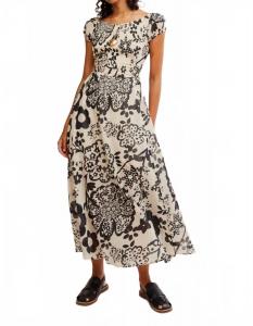 Ультрафиолетовое платье в ярко-белом комплекте Free People