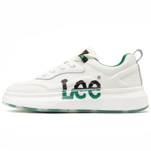 Белые кроссовки малые Амортизирующие Дышащие Высотные Низкие Скейтбордские Унисекс Lee, Кофе