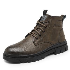 Eminu Мужские ботинки Martin черные, хаки - хаки [с флисовой подкладкой], цвет Khaki[Fleece-Lined]