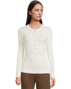 Женская блуза Faherty Paradise Pointelle Henley, Egret