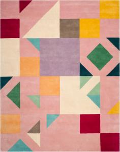 Ковер SAFAVIEH, 275 x 366 см, Fifth Avenue Collection Pink/Multi FTV118A Handmade Mid-Century Modern Abstract Wool Area