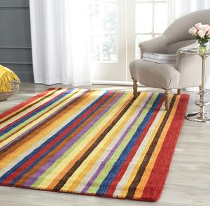 Ковер SAFAVIEH, 267 x 366 см, Himalaya Collection, Red & Multi, ручной работы из шерсти, идеален для помещений с высокой проходимостью в гостиной, спальне (HIM582A)