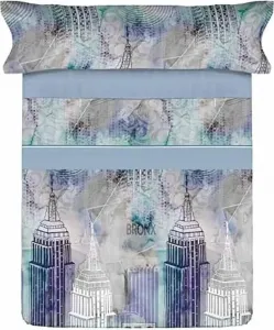 Комплект постельного белья Pierre Cardin SKYLINE Blue, односпальный матрас pierre cardin