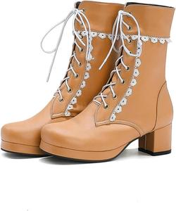 Женские короткие кожаные ботильоны Yiozoi с круглым носком, с теплой подкладкой для весны и зимы, милый дизайн, Apricot