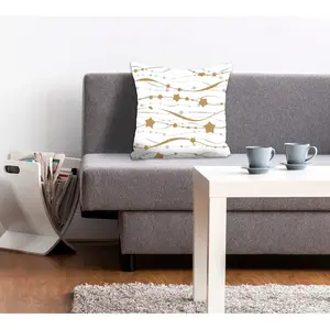 Декоративная подушка queence Млечный путь, наволочка без наполнителя, 1 штука Queence, Goldfarben/weiß + bedruckt