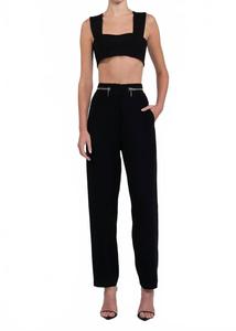 Черный укороченный топ Channing NONCHALANTLABEL