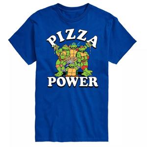 Футболка с рисунком Big & Tall TMNT Pizza Power License, синий