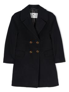 Etro двубортное пальто из вирджинской шерсти, синий